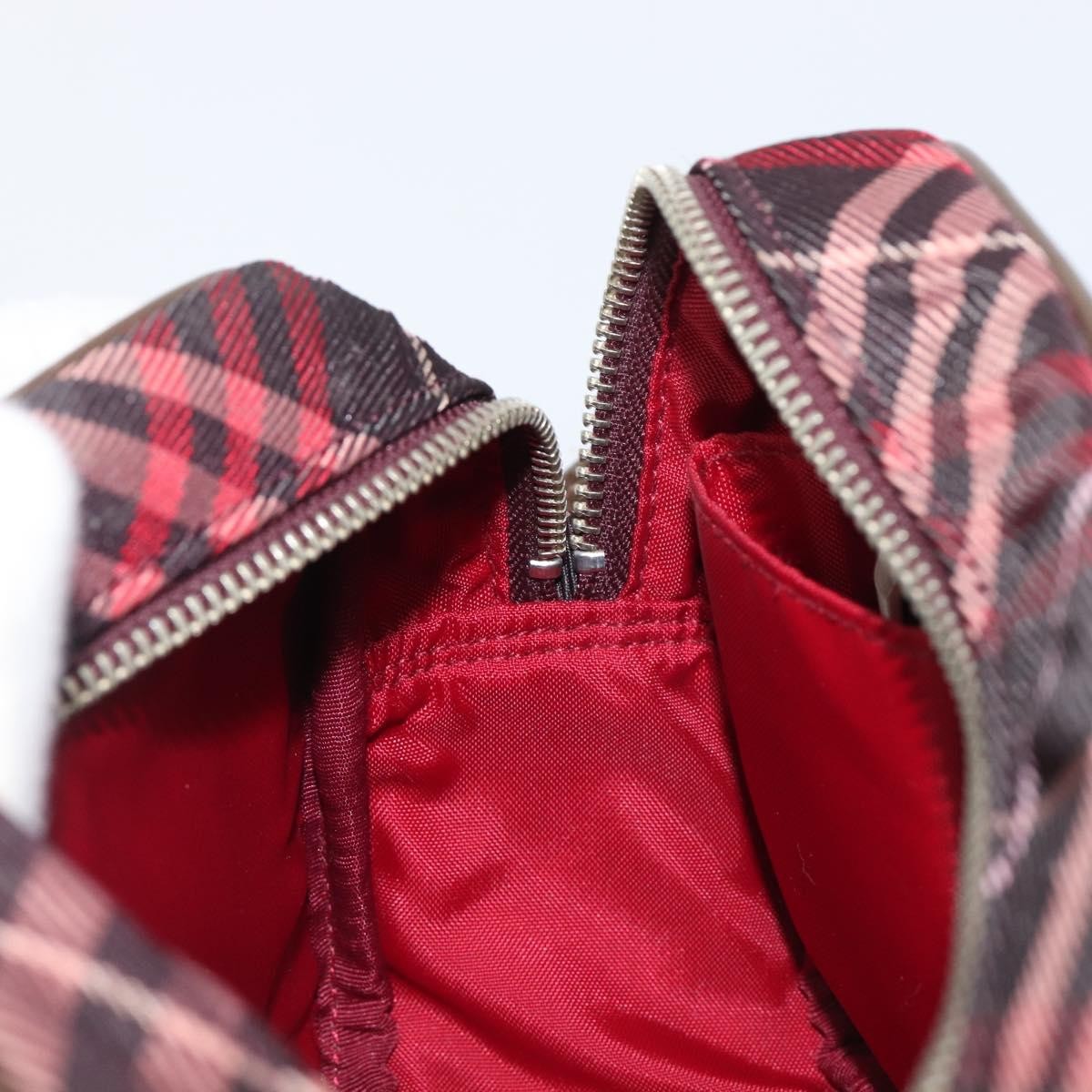 Burberry Nova Check Blue Label Nylon, Burgundy, Nylon, Shoulder Bag