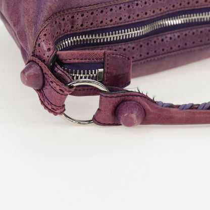 Balenciaga Covered Giant Brogues Day Hobo Leather, Purple, Leather, Shoulder Bag