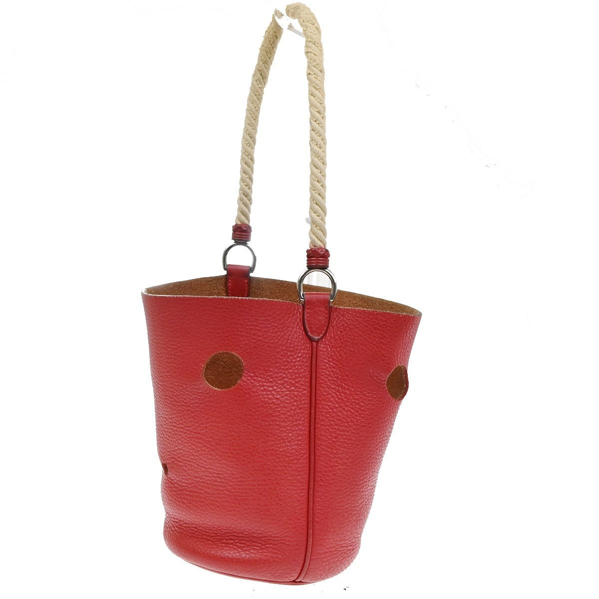 Hermes Mangeoire Courchevel, Red, Leather, Shoulder Bag