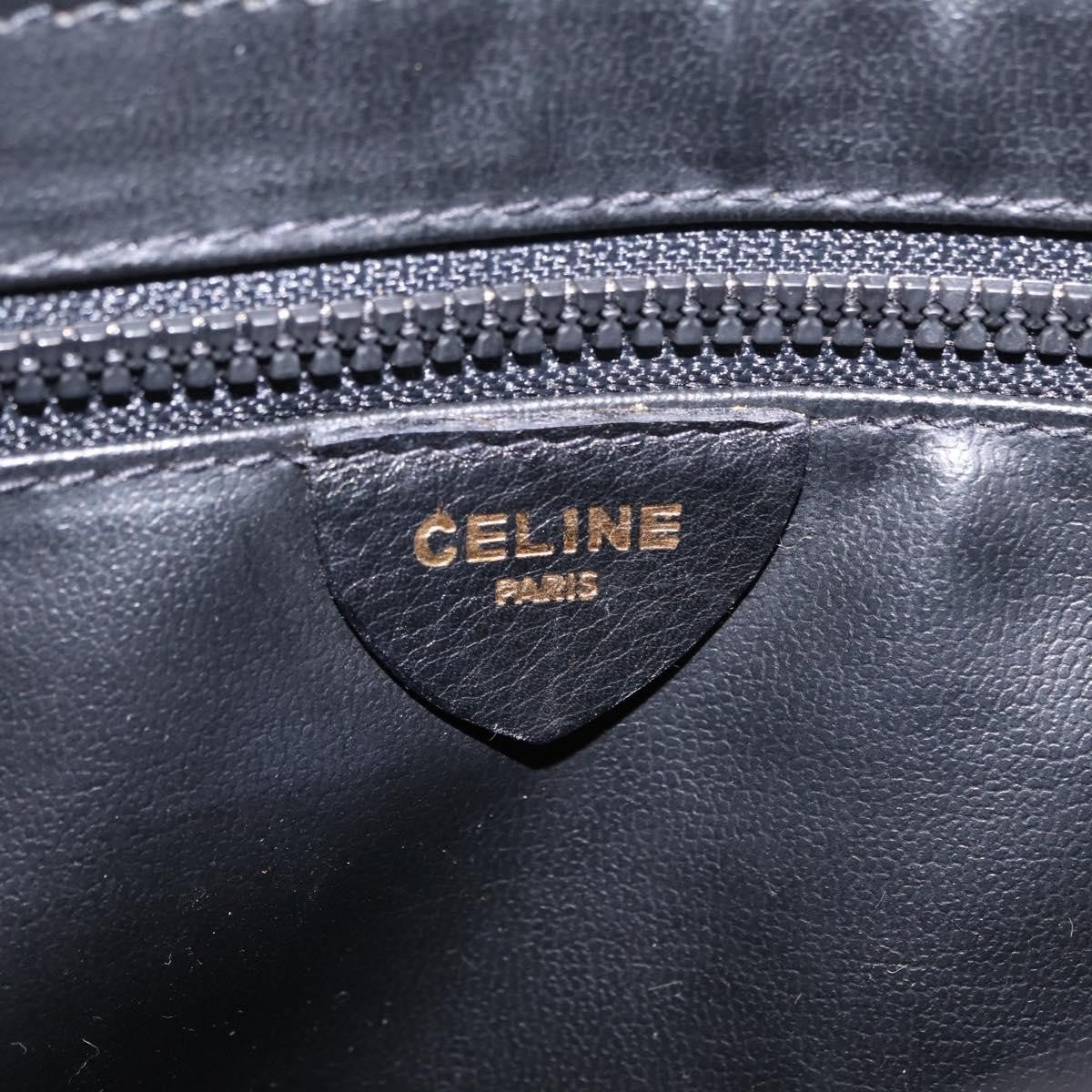 Celine Flap Shoulder Leather, Black, Leather, Shoulder Bag