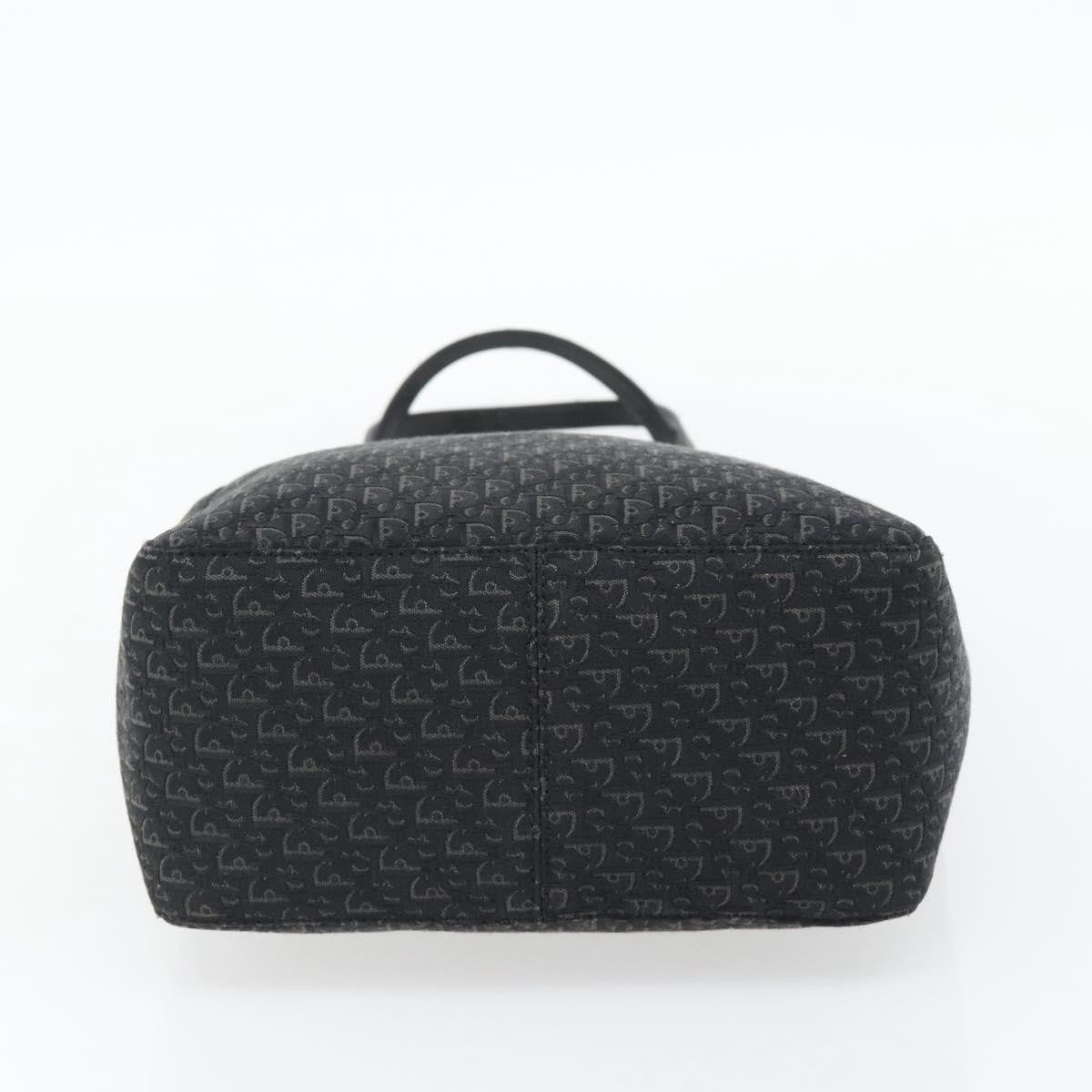 Christian Dior Vintage Open Pocket Diorissimo Canvas, Black, Canvas, Tote Bag