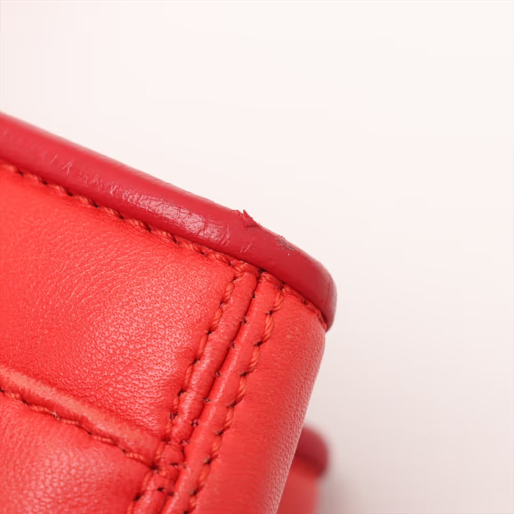 Chanel Cerf Executive Tote Leather, RED, LEATHER, Handbag