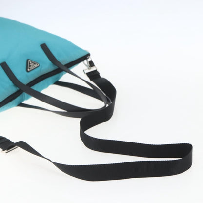 Prada Convertible Zip Tessuto, Turquoise, Nylon, Tote Bag