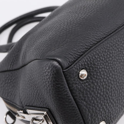 Prada Convertible Zip Satchel Vitello Daino, Black, Leather, Handbag