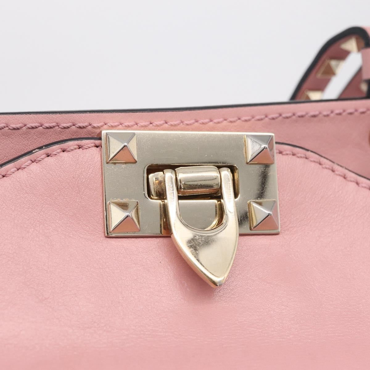 Valentino Garavani Rockstud Soft Leather, Pink, Leather, Tote Bag