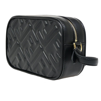 Fendi Camera Zucca Embossed Leather, Black, Leather, Handbag