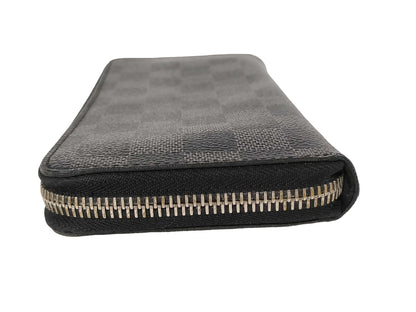 Louis Vuitton Zippy Organizer Damier Graphite, Black, Leather, Wallet