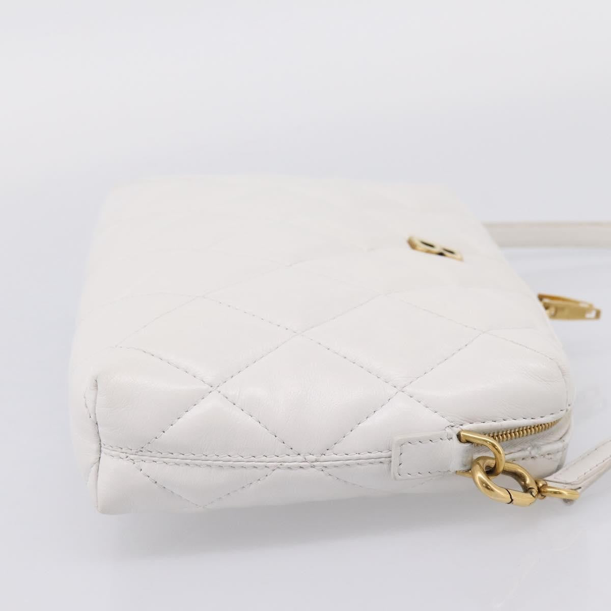 Balenciaga Touch B. Camera Quilted Leather, White, Leather, Handbag