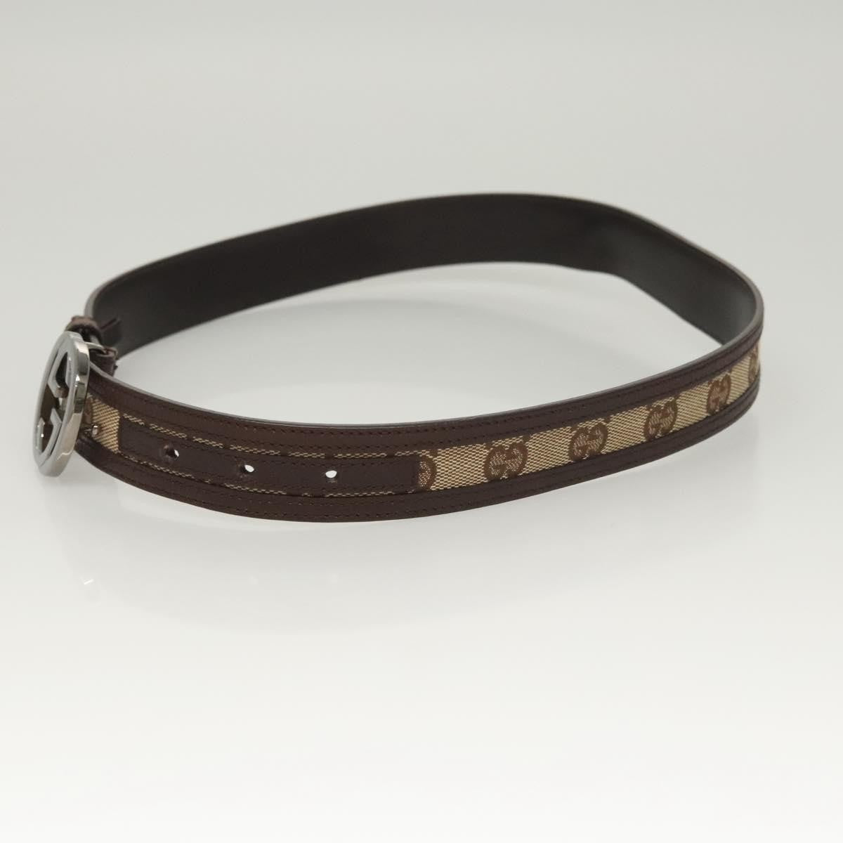 Gucci Interlocking G Belt GG Canvas, Beige, Canvas, Belt