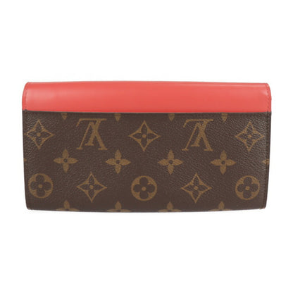 Louis Vuitton Sarah, Brown, Canvas, wallet