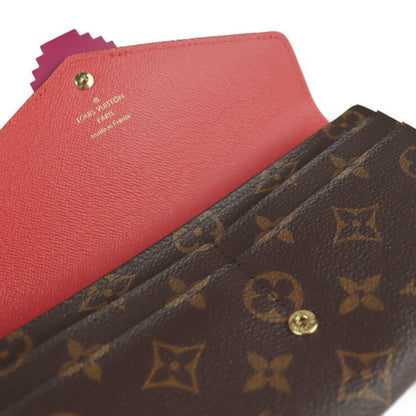 Louis Vuitton Sarah, Brown, Canvas, wallet