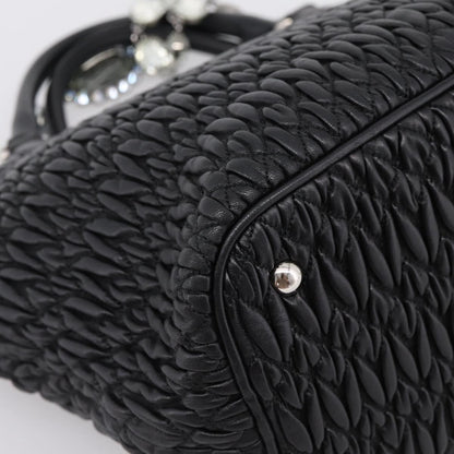 Miu Miu Shopper Tote Matelasse Leather, Black, Leather, Handbag