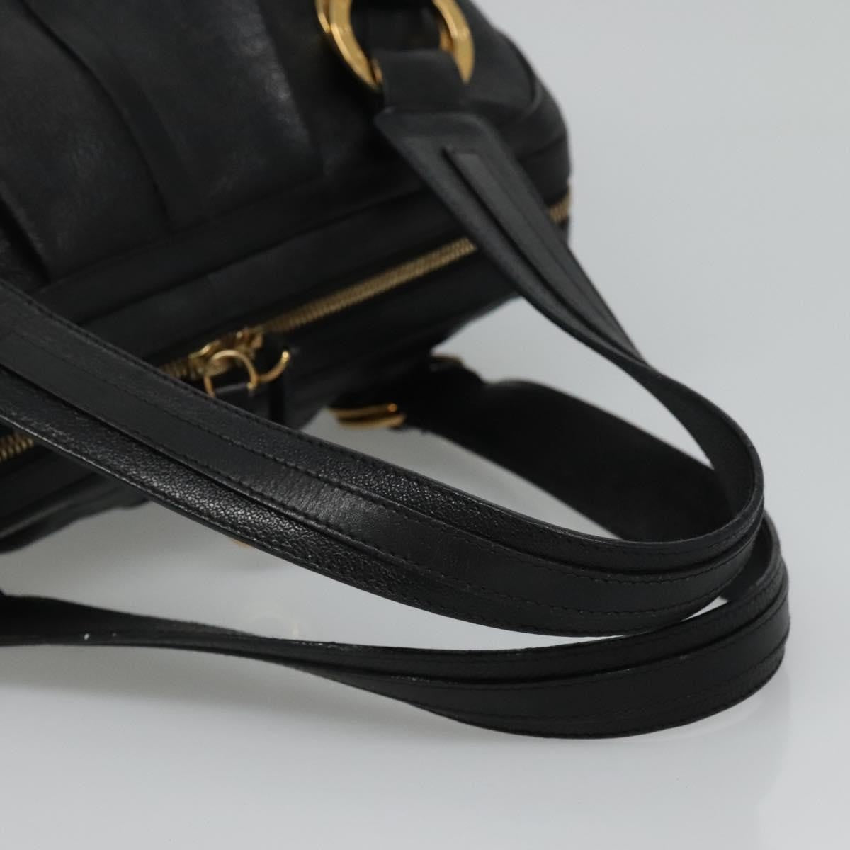 Bvlgari Chandra Leather, Black, Leather, Shoulder Bag
