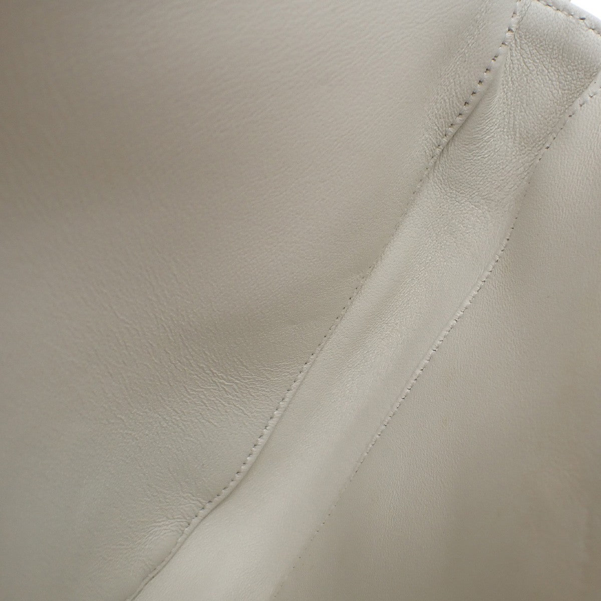 Celine Triangle Leather, White, Leather, Handbag