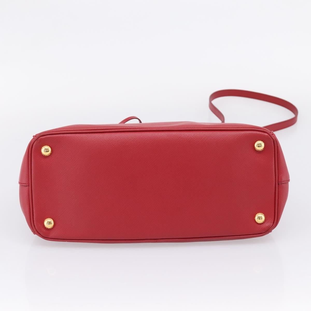 Prada Galleria  Strap Leather, Red, Leather, Handbag