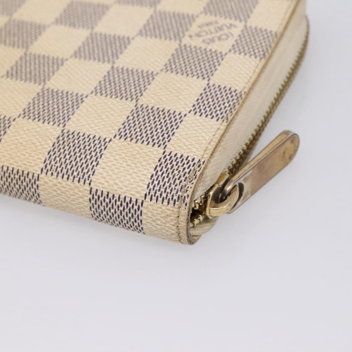 Louis Vuitton Zippy Organizer Damier, White, Canvas, Wallet