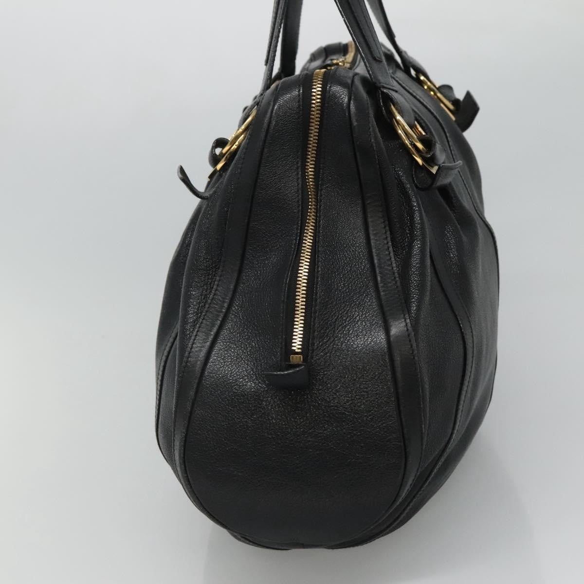 Bvlgari Chandra Leather, Black, Leather, Shoulder Bag