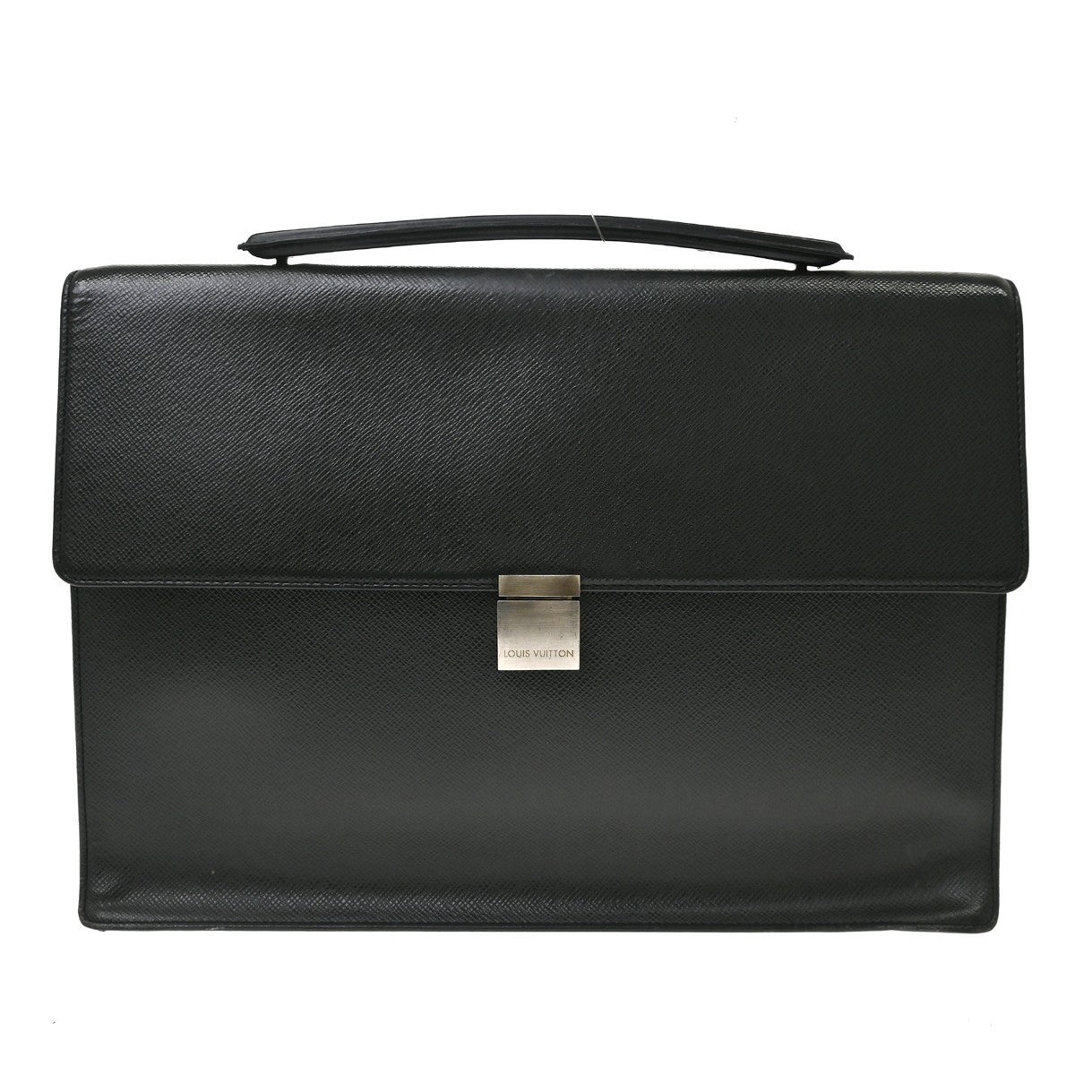 Louis Vuitton Porte-Documents Angara Taiga Leather, Black, Leather, Briefcase