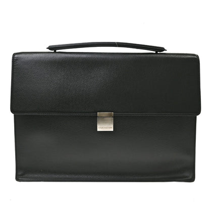 Louis Vuitton Porte-Documents Angara Taiga Leather, Black, Leather, Briefcase