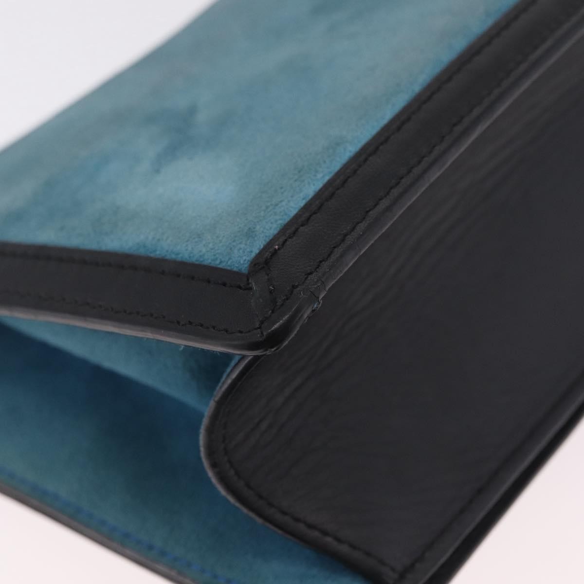Loewe Barcelona Suede with Leather, Blue, Suede, Shoulder Bag