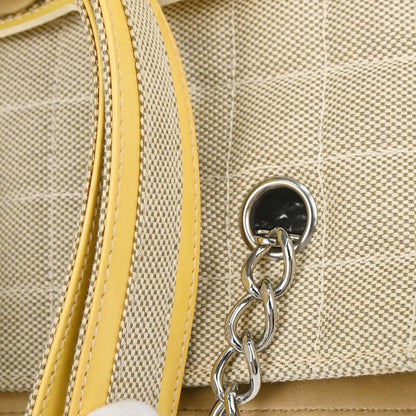 Chanel Camellia No.5 Chocolate Bar Canvas, Black, Canvas, Tote Bag