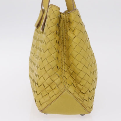 Bottega Veneta Belted Intrecciato Nappa, Yellow, Leather, Tote Bag