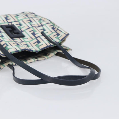 Fendi Logo Zucca Nylon, Green, Nylon, Tote Bag