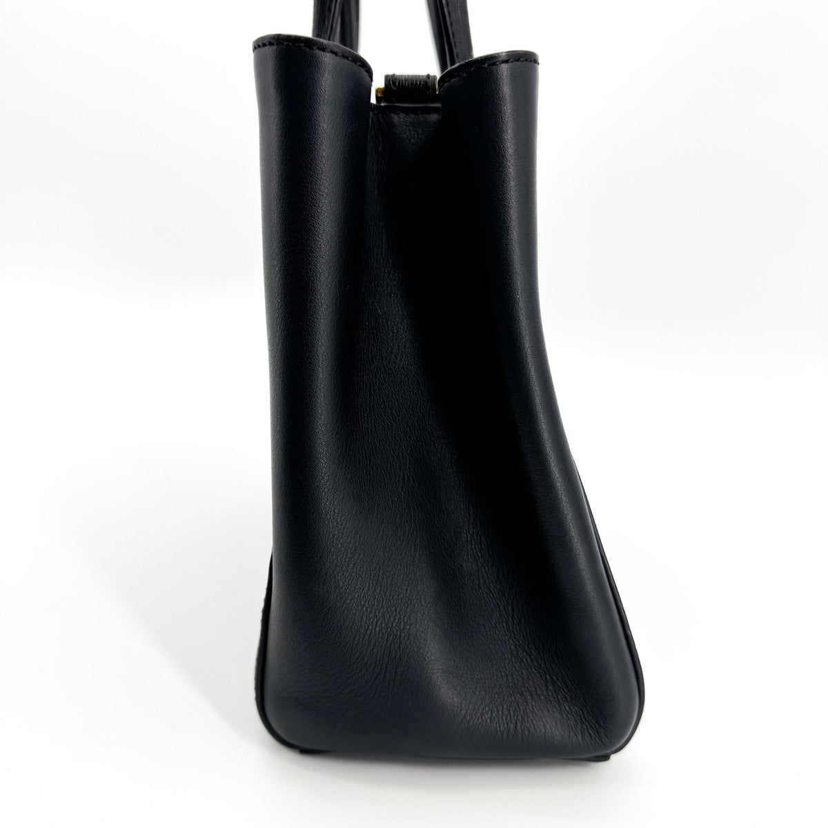 Fendi 2Jours Leather, Black, Calfskin, Handbag