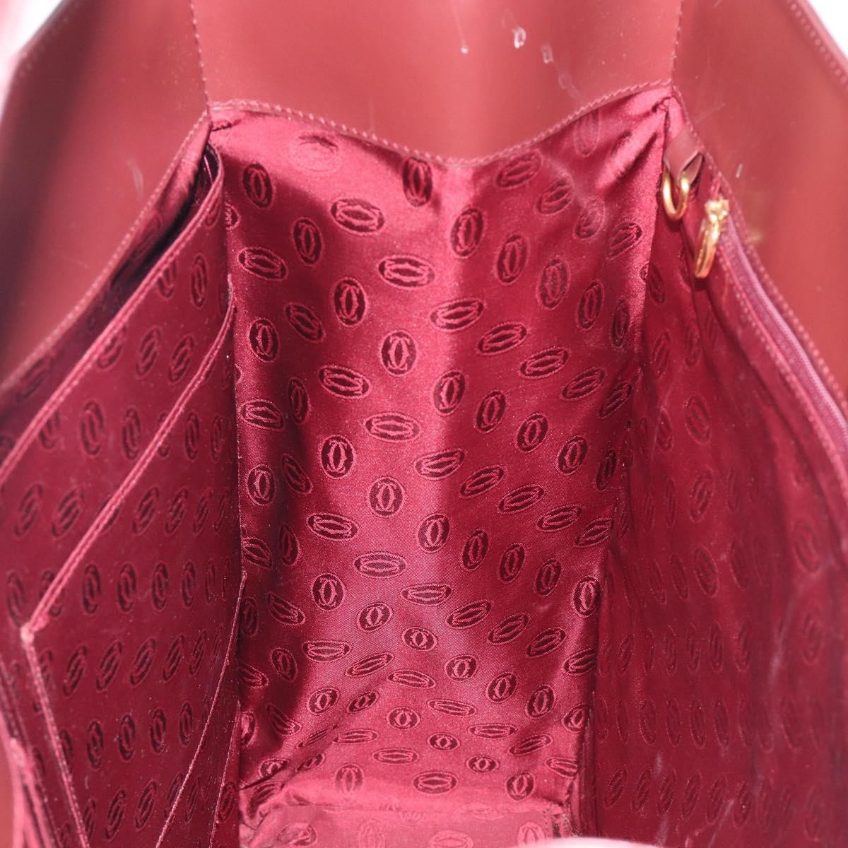 Cartier Must Line Leather, Burgundy, Leather, Handbag