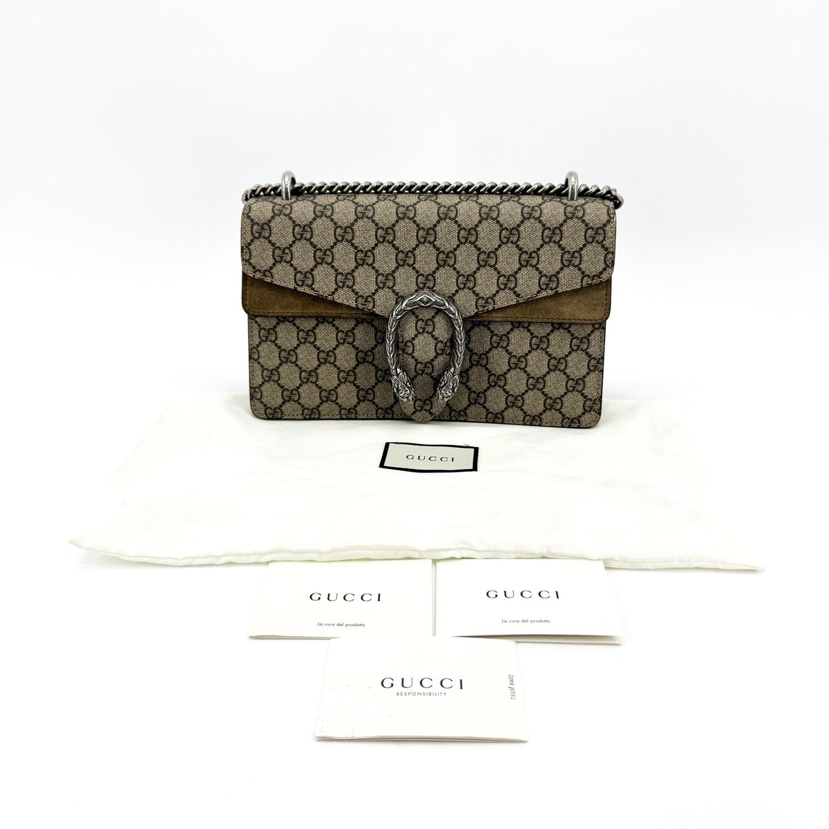 Gucci Dionysus GG Coated Canvas, Brown, Canvas, Handbag