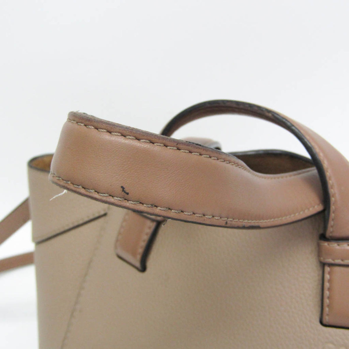 Loewe Hammock Nugget Leather, Beige, Leather, Handbag