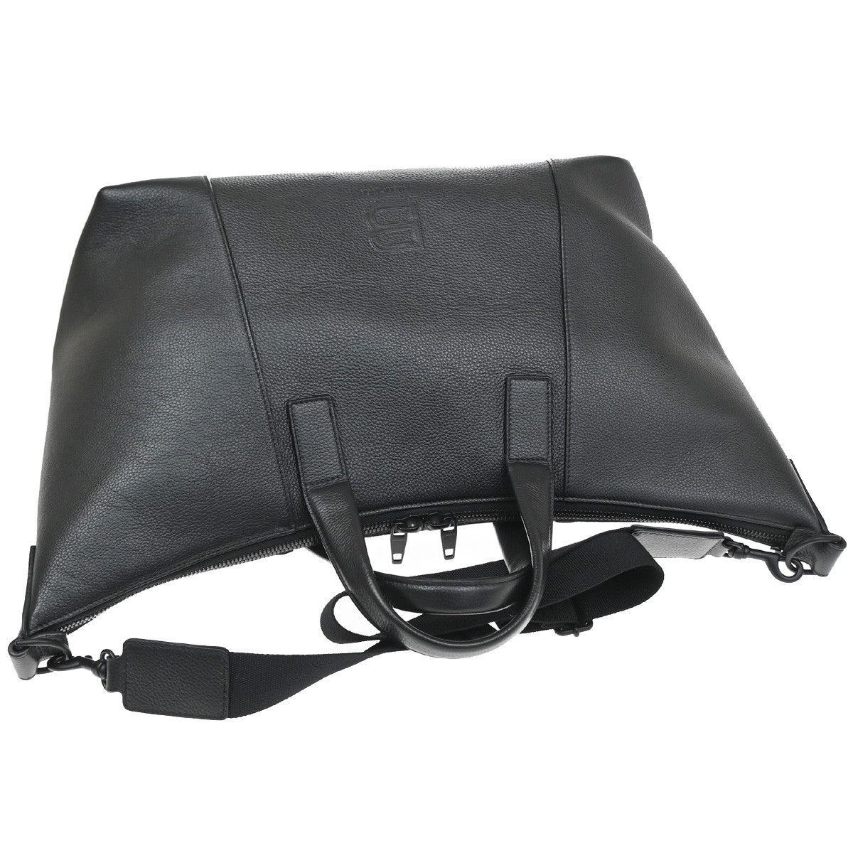 Balenciaga Hourglass Carryall Leather, Black, Leather, Handbag