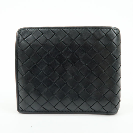 Bottega Veneta Bifold Intrecciato Nappa, Black, Leather, Wallet