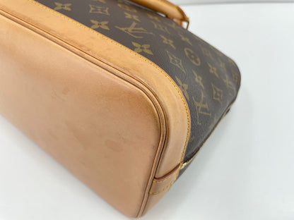 Louis Vuitton Alma Monogram Lace Leather, Brown, Canvas, Handbag