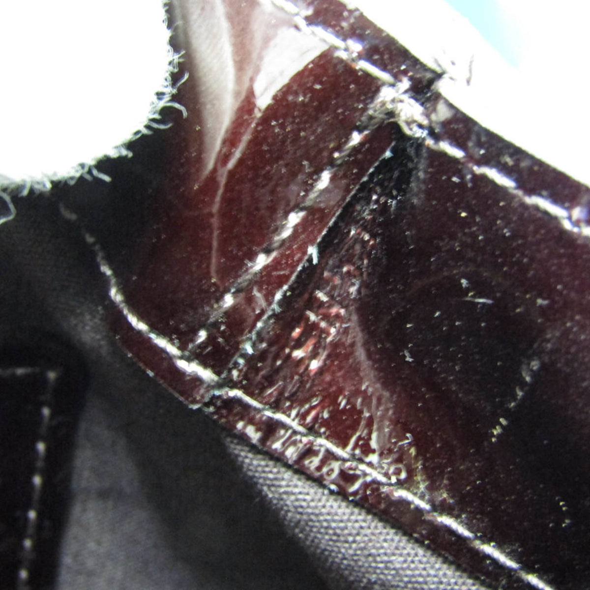 Louis Vuitton Wilshire Monogram Vernis, Burgundy, Patent Leather, Handbag