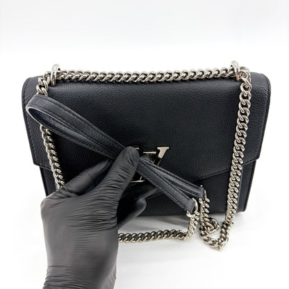 Louis Vuitton Mylockme Leather, Black, Leather, Handbag
