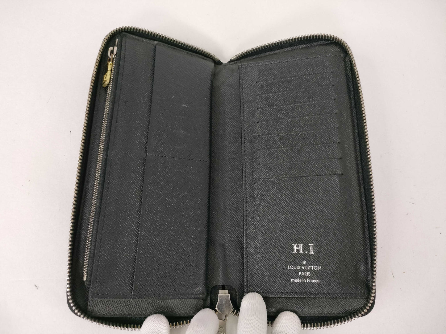 Louis Vuitton Zippy Organizer Damier Graphite, Black, Leather, Wallet