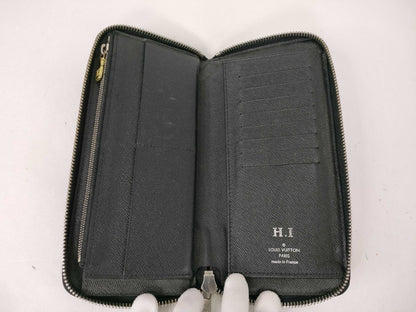 Louis Vuitton Zippy Organizer Damier Graphite, Black, Leather, Wallet