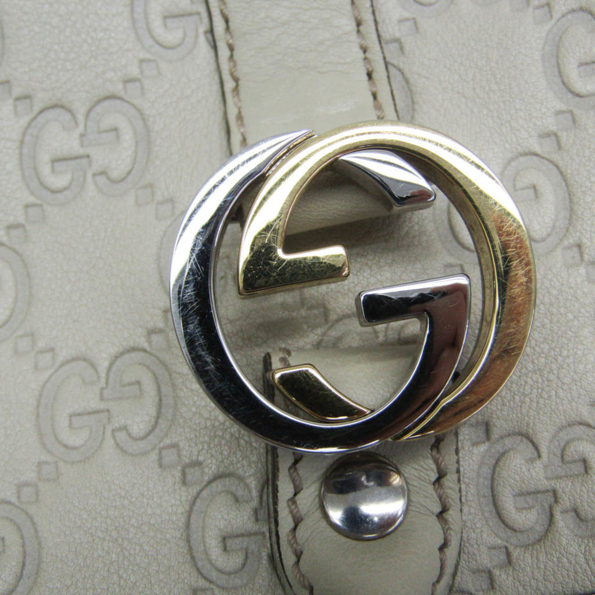 Gucci Twins Guccissima Leather, Beige, Leather, Tote Bag