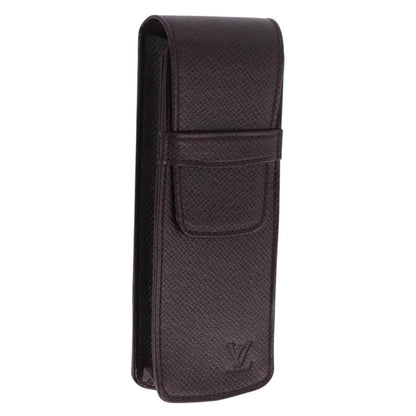 Louis Vuitton Etui à stylo Leather, Brown, Leather, Clutch