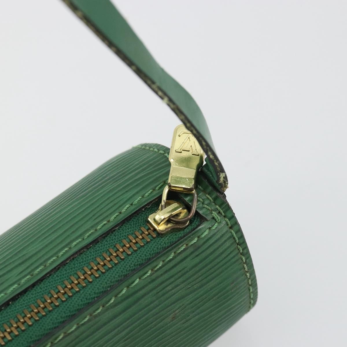 Louis Vuitton Soufflot Pochette Epi Leather, Green, Leather, Clutch