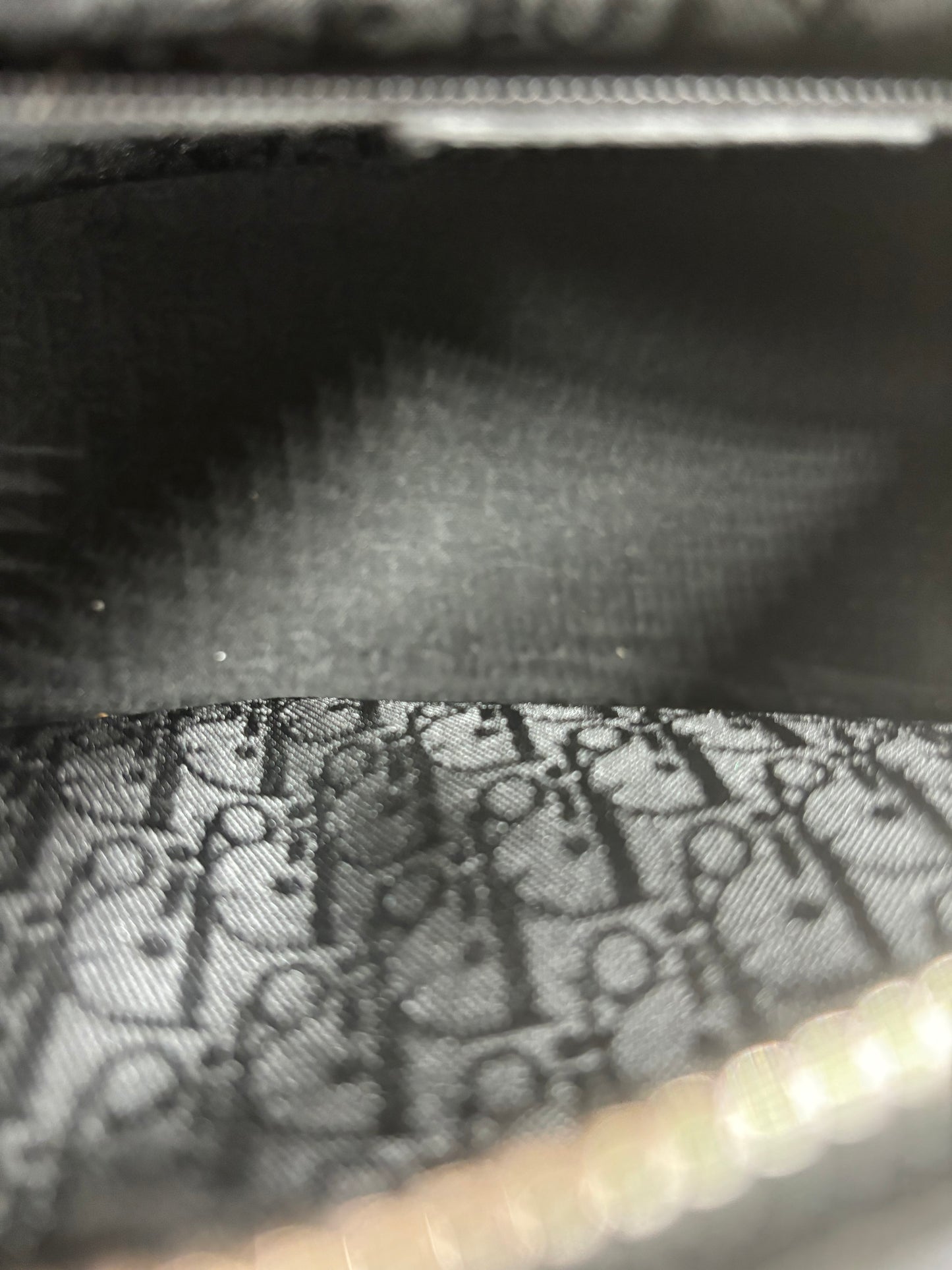 Christian Dior Lady Dior Patent, Black, Patent Leather, Handbag