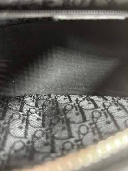 Christian Dior Lady Dior Patent, Black, Patent Leather, Handbag