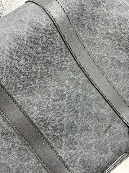 Gucci GG Supreme Carry-On Duffle Bag GG Canvas and Leather, Black, Canvas, Travel Bag