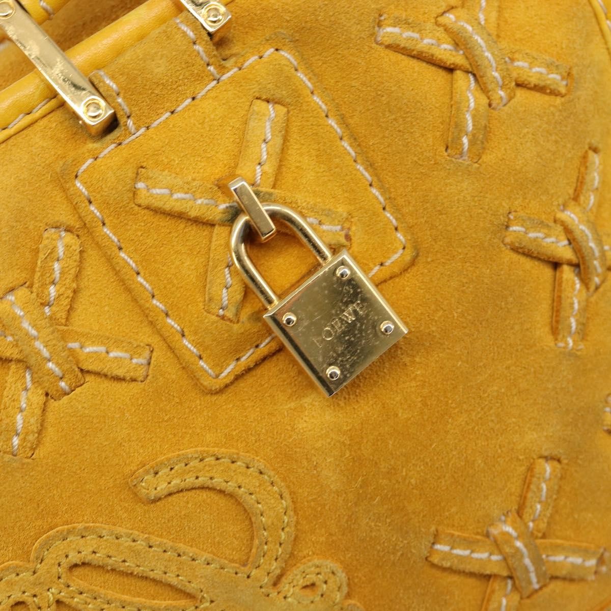 Loewe Amazona Suede, Yellow, Suede, Handbag