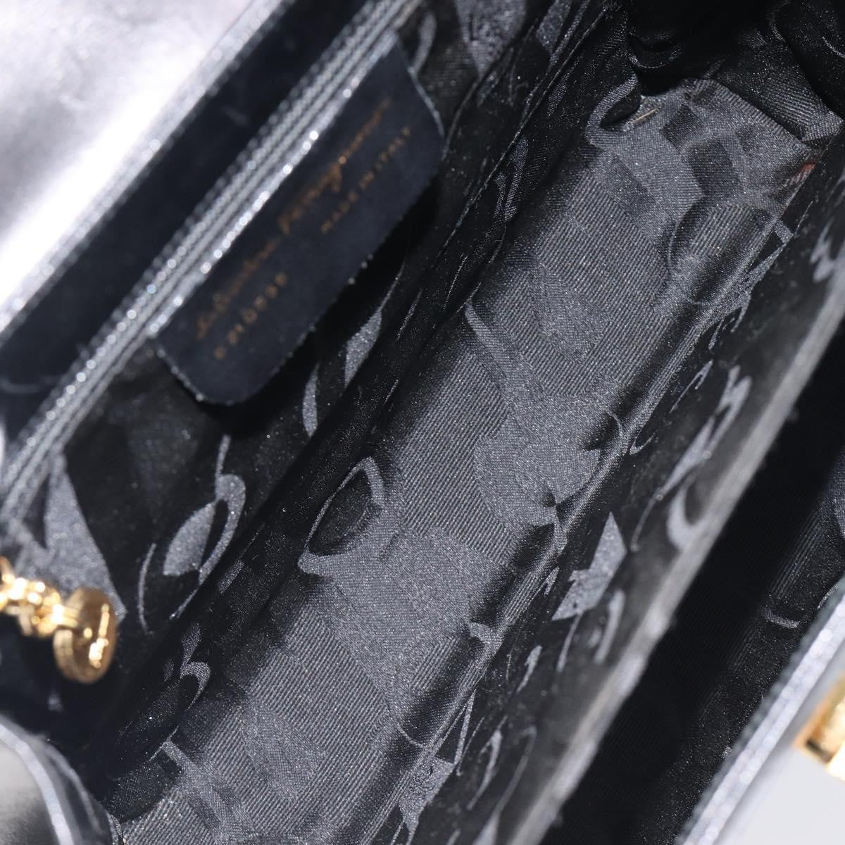 Salvatore Ferragamo Convertible Top Handle Leather, Black, Leather, Handbag