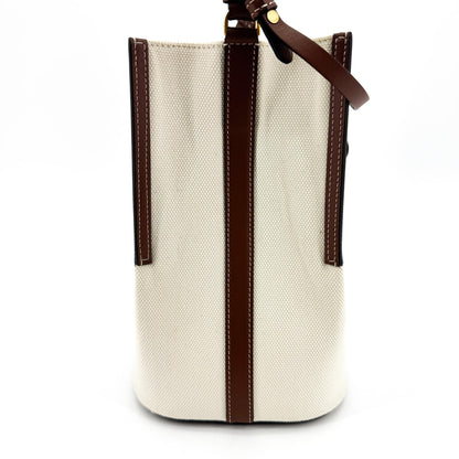 Burberry Peggy Logo Bucket Canvas, Beige, Canvas, Handbag