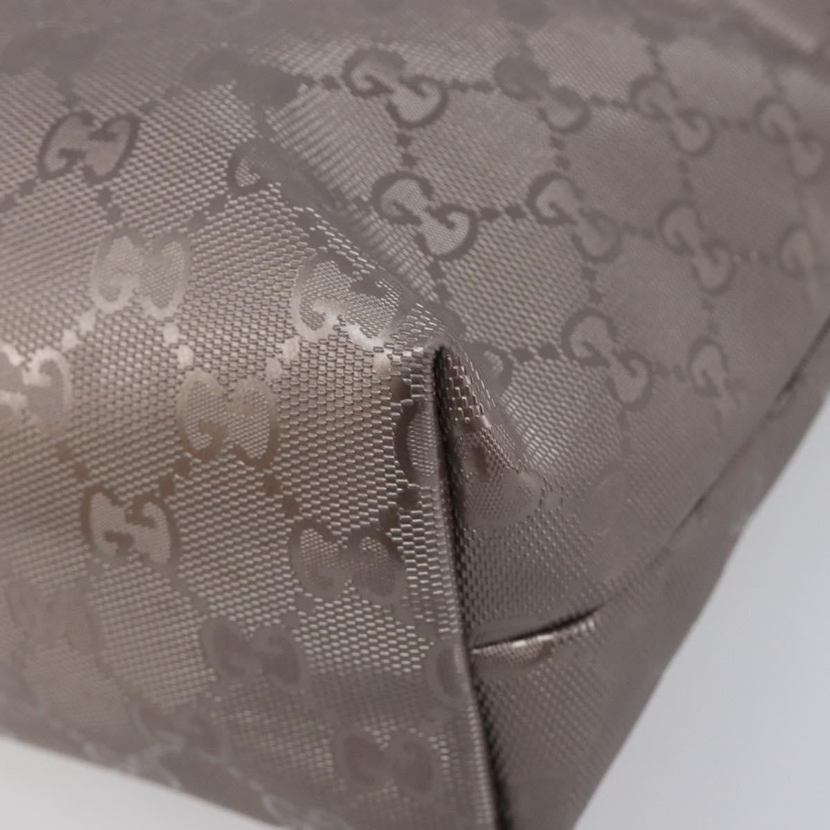 Gucci Tote GG Imprime, Silver, Canvas, Tote Bag
