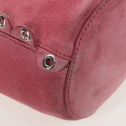 Miu Miu Convertible Bucket Leather with Applique, Pink, Suede, Handbag