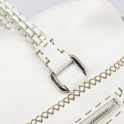 Fendi Selleria 2Bag Leather, White, Leather, Handbag